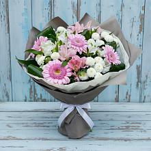 Букет цветов из:  Герберы, Альстромерии и Хризантемы в Олу