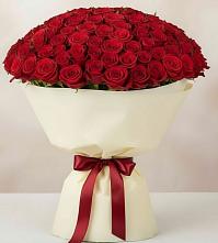 Букет 101 Красная роза Милано в Олу