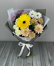 Букет цветов из:  Розы, Герберы и Хризантемы в Олу