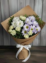 Букет цветов из:  Хризантемы и Розы в Олу