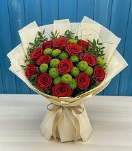 Букет цветов из:  Розы и Хризантемы в Олу